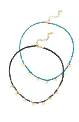 Edelsteen Ketting Voor Vrouwen - Stainless steel Ketting - platina gouden Ketting - edelsteen ketting
