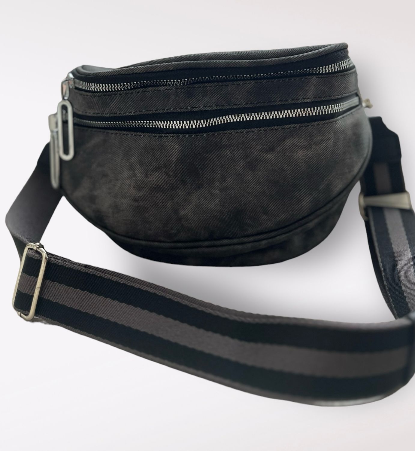 Crossbody Slingertas - Trendy Crossbody Slinger Tas - Tas Unisex - Schouder Tas - Heuptas - tas Met 2 Ritsen