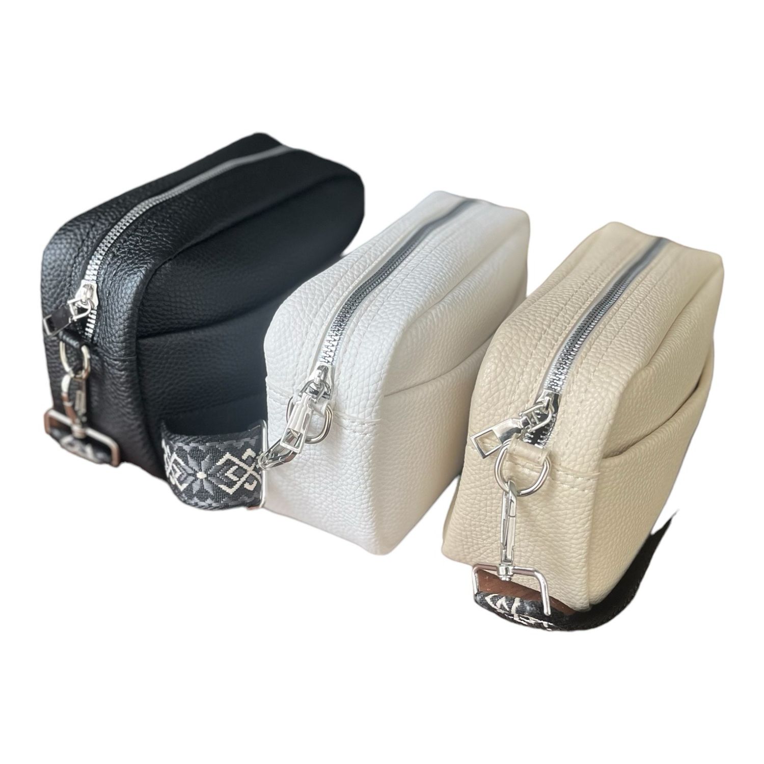 Moderne Schoudertas, Cross Body Tas Met Brede Gekleurde Verstelbare Draagband