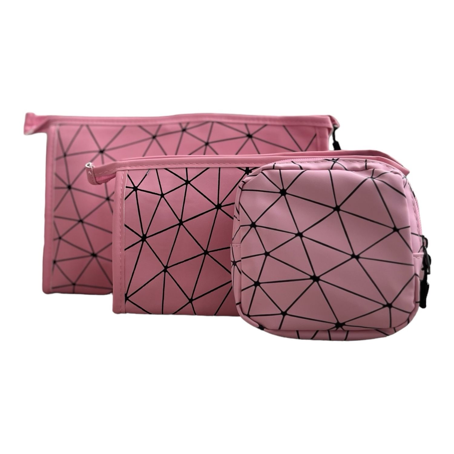 Set Van 3 Toilettassen - Opbergtasje - Make Up Tas - Grote Make Up Tas - Reis Accessoire