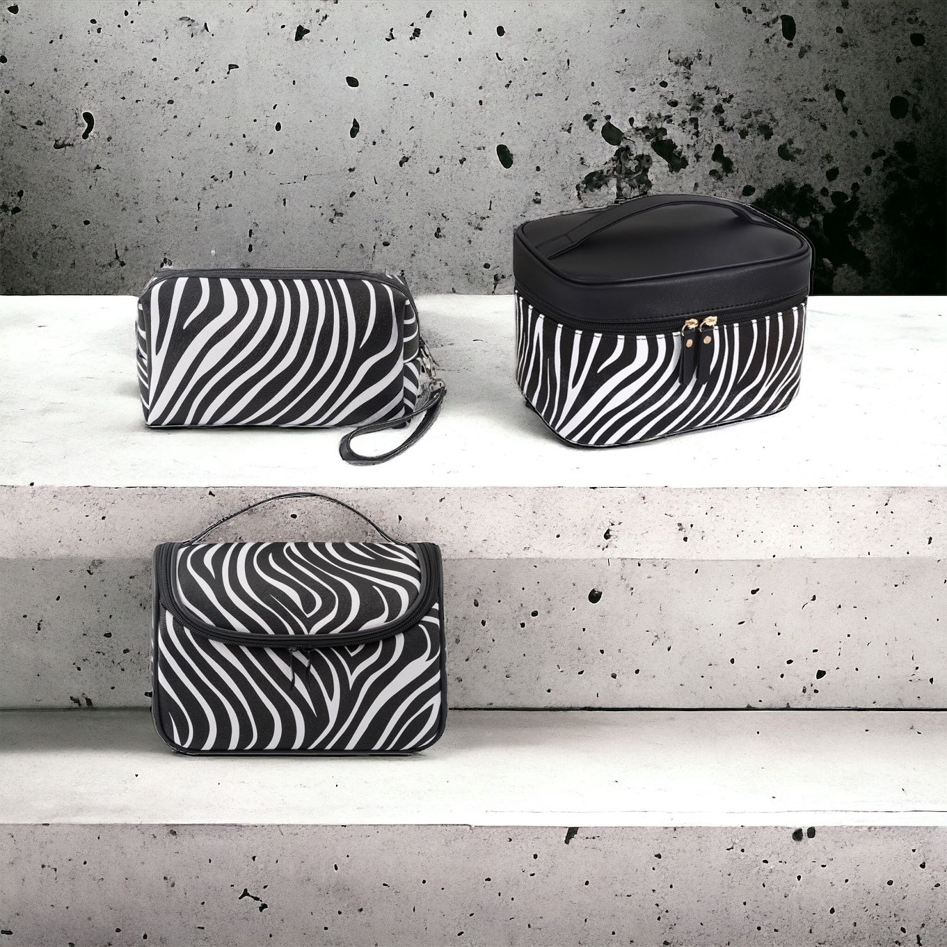 Set Van 3 - Beautycase - Grote Tas - Make Up Zak