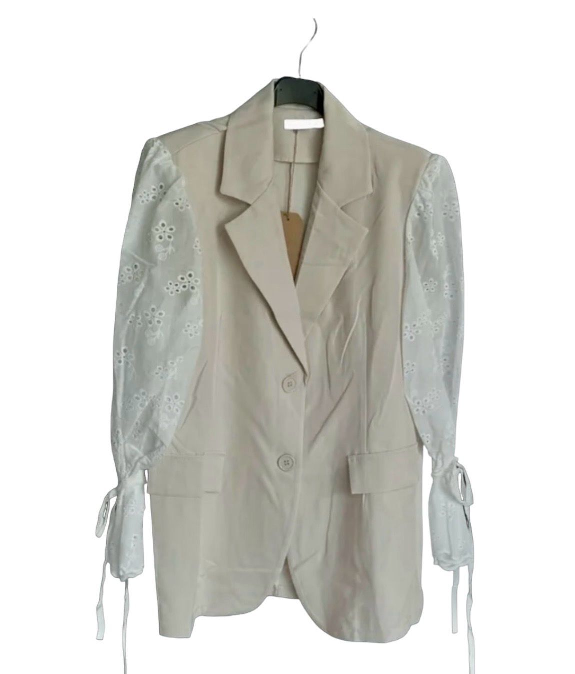 Blazer Met Schoudervulling - Blazer Met Kanten Mouwen - One Size Blazer - Blazer voor vrouwen