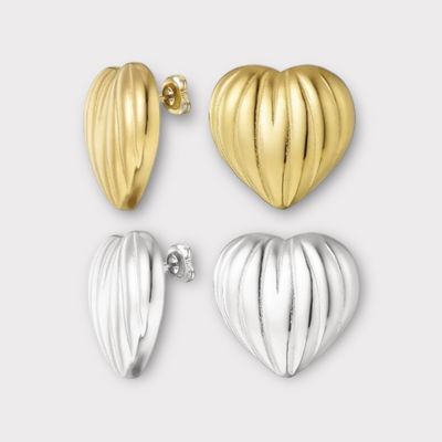 Enormous Heart Oorbellen - Grote oorbellen - oorbel stekers - Stainless Steel - Oorbellen voor vrouwen - cadeau tip - cadeau voor vrouwen