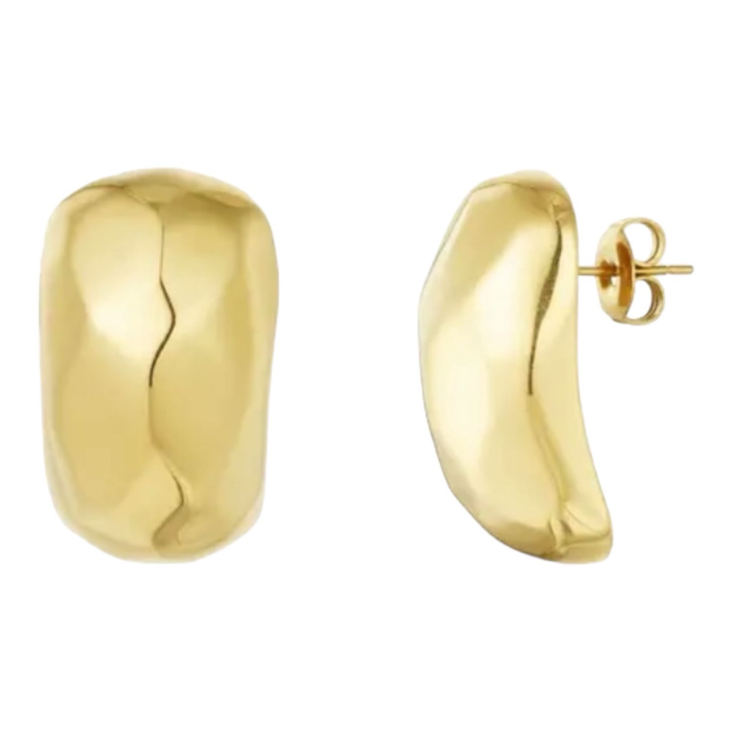 Druppel Oorbellen Met Structuur - Oorbel stekers - Oorbellen voor vrouwen - goud - zilver - Cadeau tip