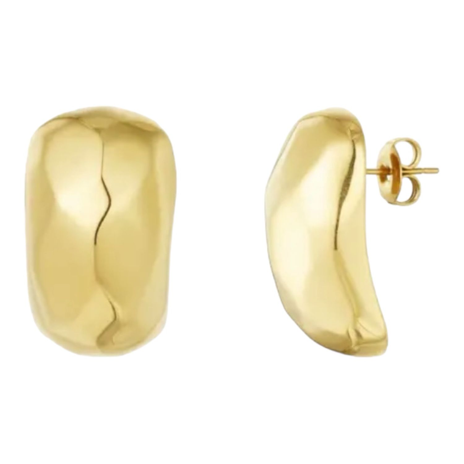Druppel Oorbellen Met Structuur - Oorbel stekers - Oorbellen voor vrouwen - goud - zilver - Cadeau tip, Kleur: Goud