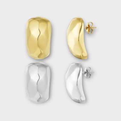 Druppel Oorbellen Met Structuur - Oorbel stekers - Oorbellen voor vrouwen - goud - zilver - Cadeau tip