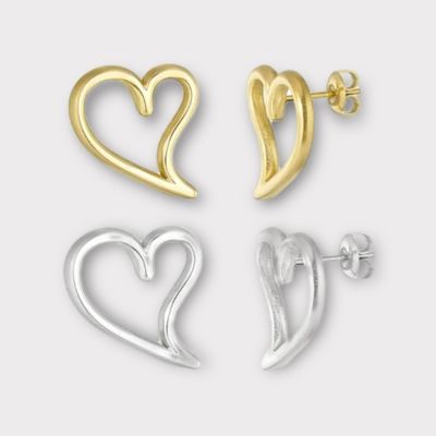 Open Hart Oorbellen - Oorbel Stekers - Stainless Steel Oorbellen - Nikkelvrij Oorbellen - Cadeau Tip - Cadeau Voor Haar
