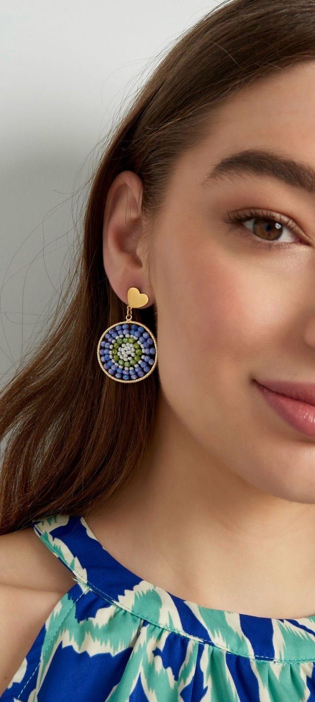 Mandala Oorbellen Met Hart - Stainless Steel oorbellen