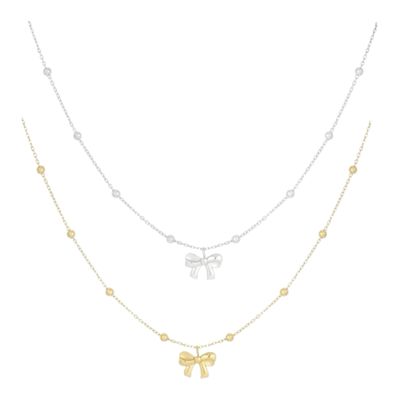 Ketting Met Strikje - Stainless Steel Ketting - Ketting Met Hanger - Cadeau Tip - Cadeau Voor Haar