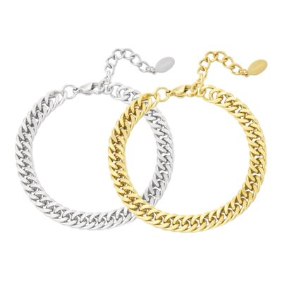 Schakel armband Robuust - Stainless Steel Armband - Herbal Infinity Jewellery - Armband Voor Vrouwen - Cadeau Voor Valentijn
