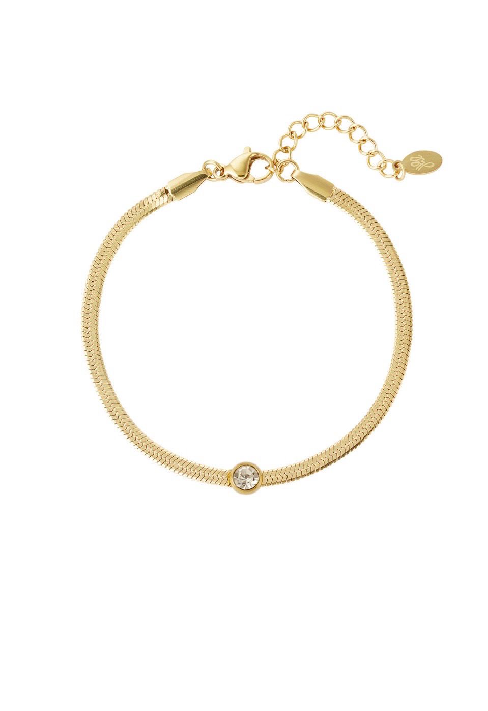 Stainless steel damesarmband goudkleurig – Hypoallergeen &amp; Waterbestendig”