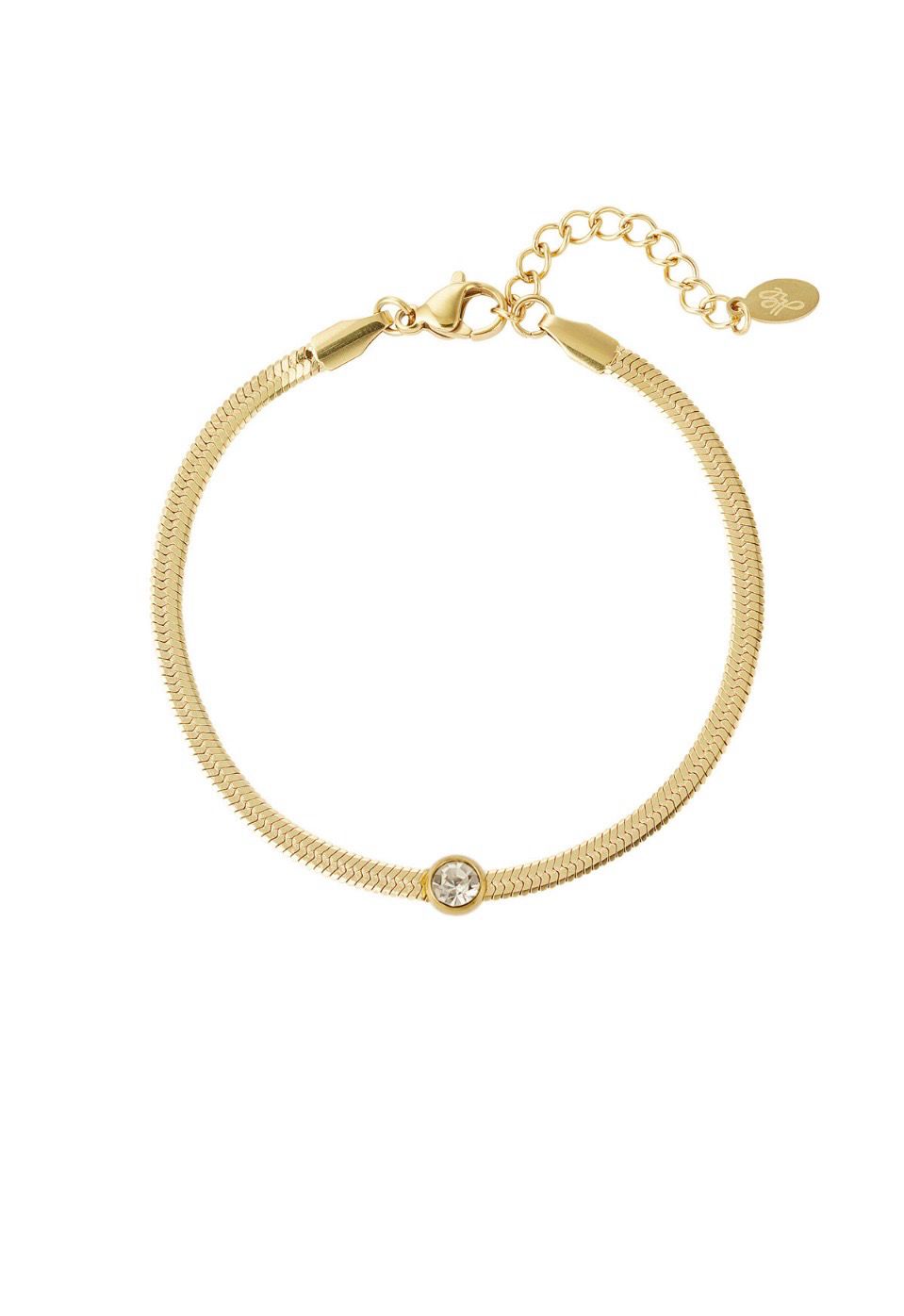 Stainless steel damesarmband goudkleurig – Hypoallergeen &amp; Waterbestendig”, Kleur: Goudkleurig