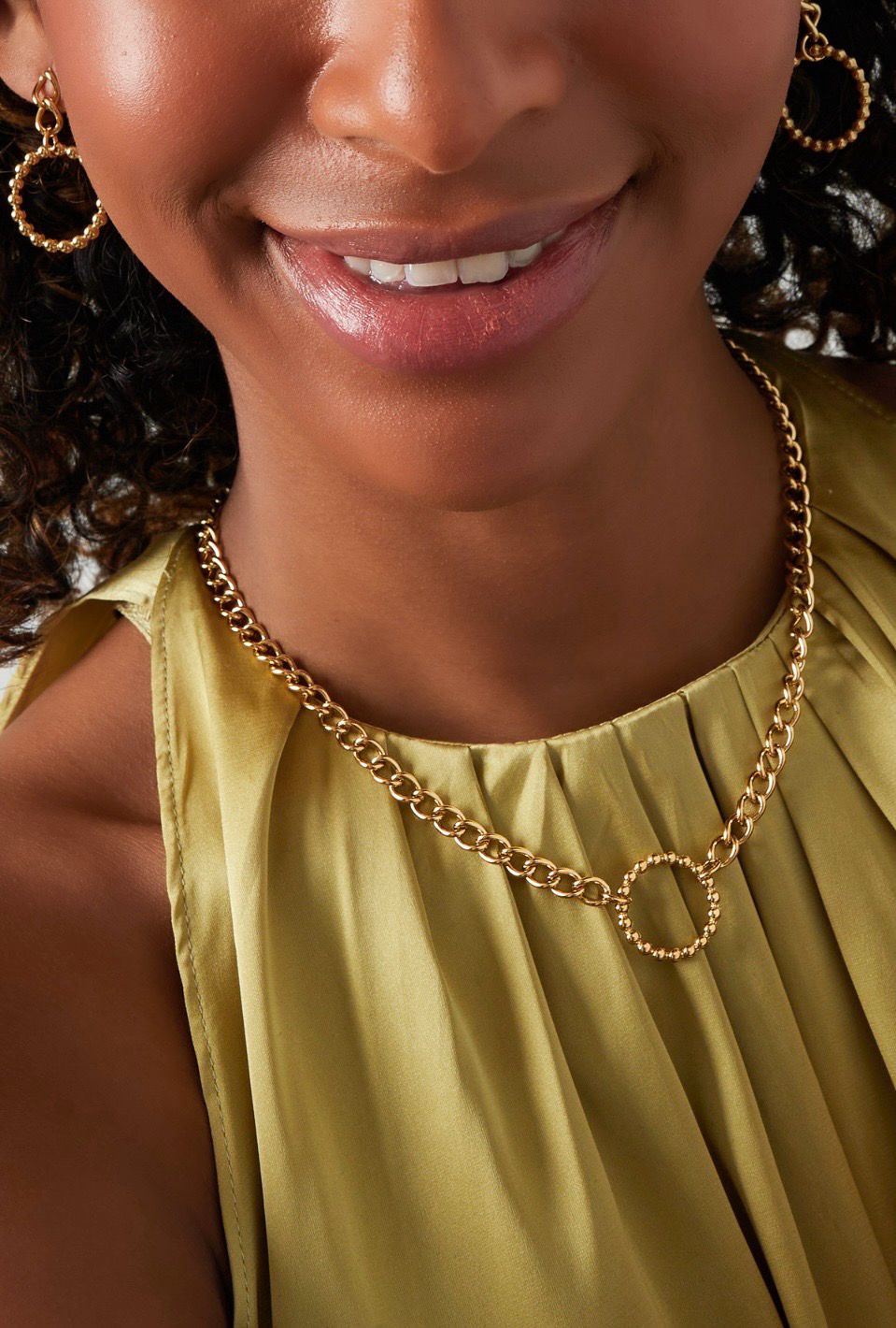 Link Chain Met Circle - Dikke Ketting - Stainless steel Ketting - 100 % Water Proof - Ketting Voor Vrouwen - Cadeau Tip