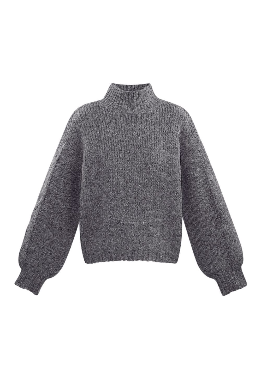 Comfy Trui - Gebreide Trui - Roze trui - Grijze sweater - Trui voor dames - trui Die Niet Prikt