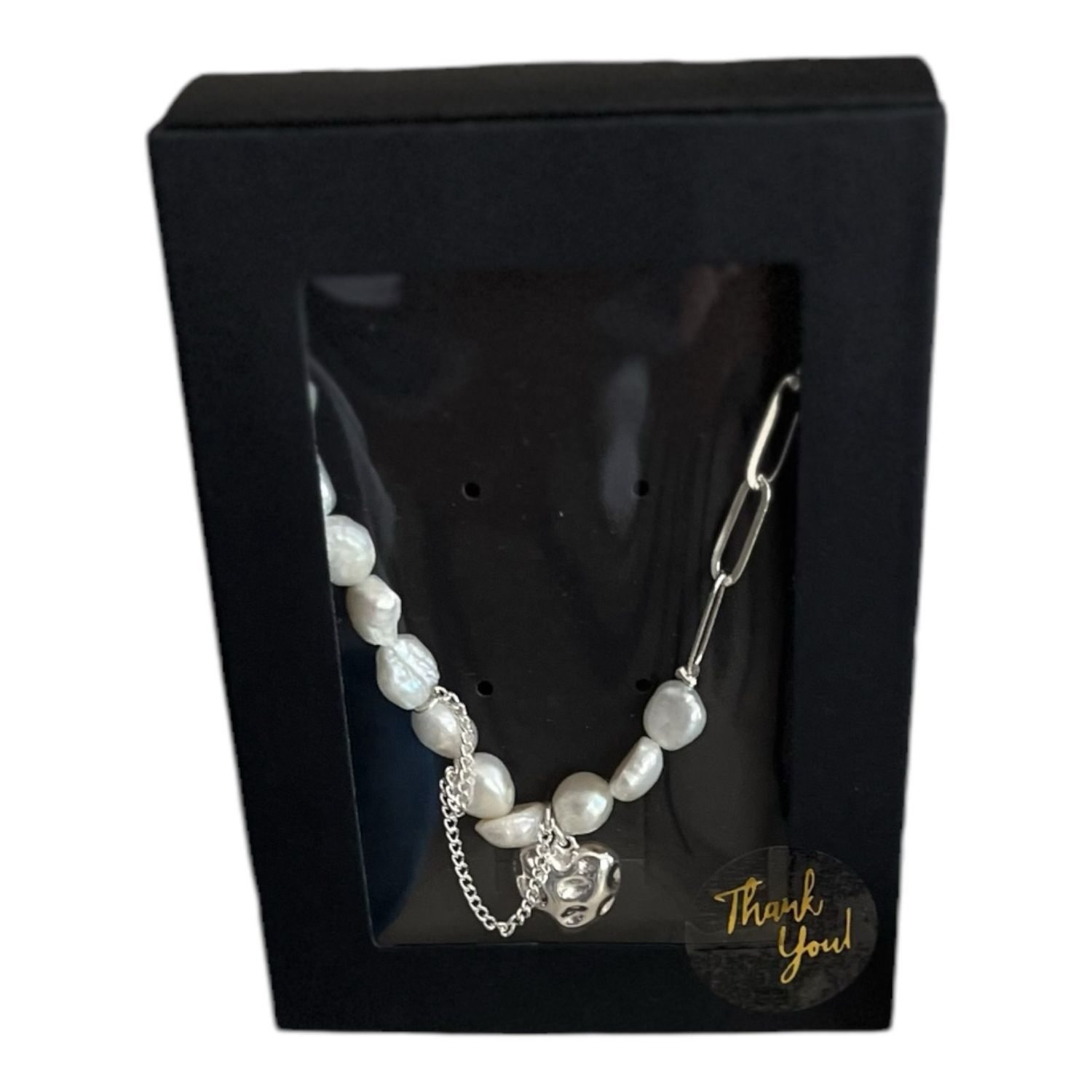 Ketting Met Parels En Hart - Sterling Zilver Ketting