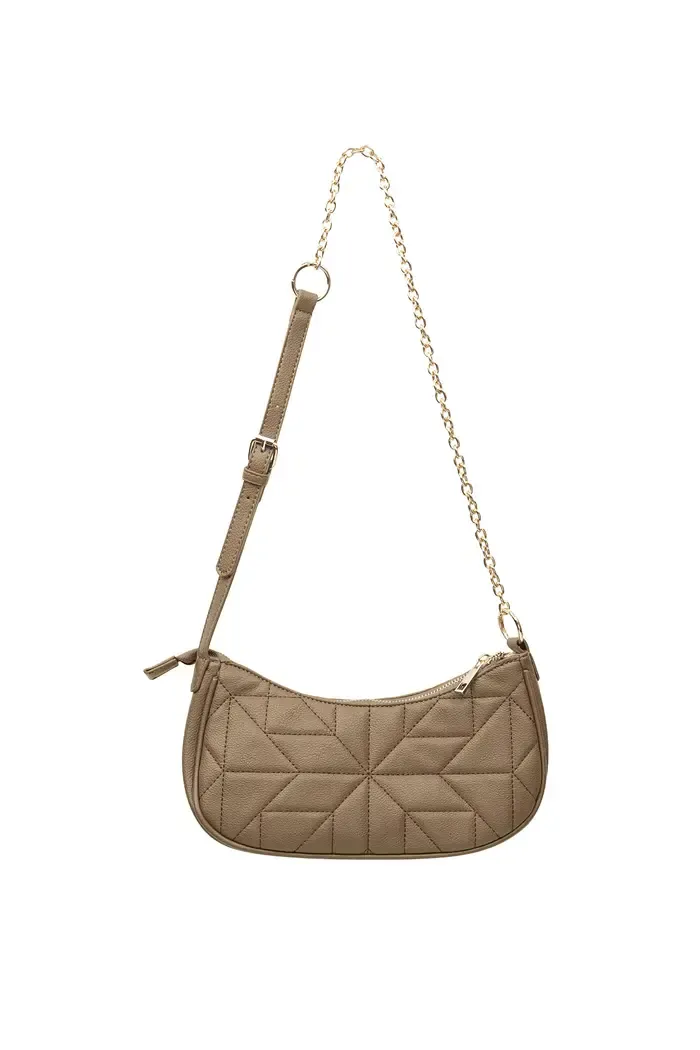 Schoudertas met ketting strap - Moderne handtas voor vrouwen - Tas met ketting Strap - Kleine Tasje