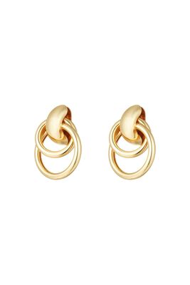 Circle Drop Oorbellen - Oorbelknoppen - Goudkleurig - cadeau tip