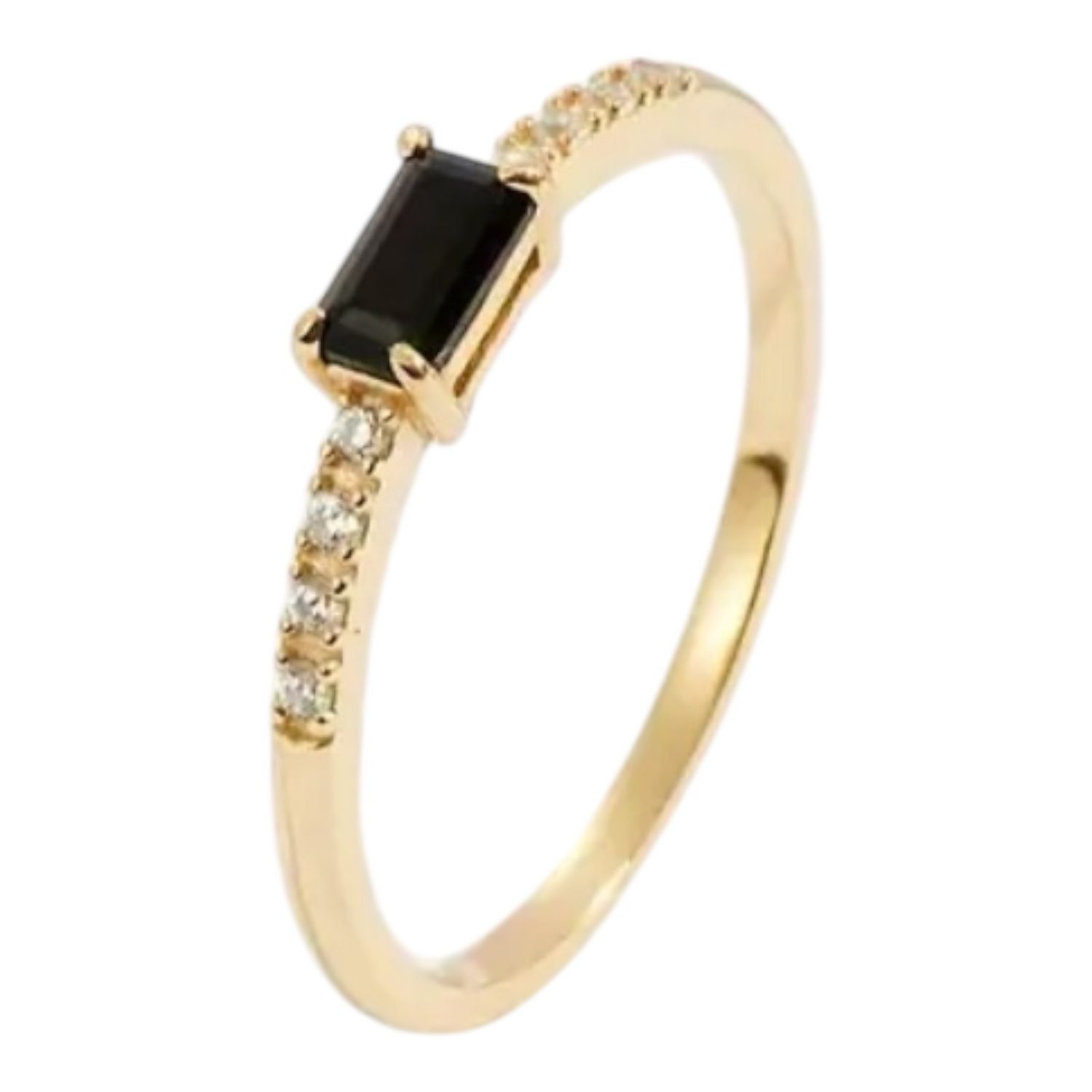 Ring Met Zwart Steentje