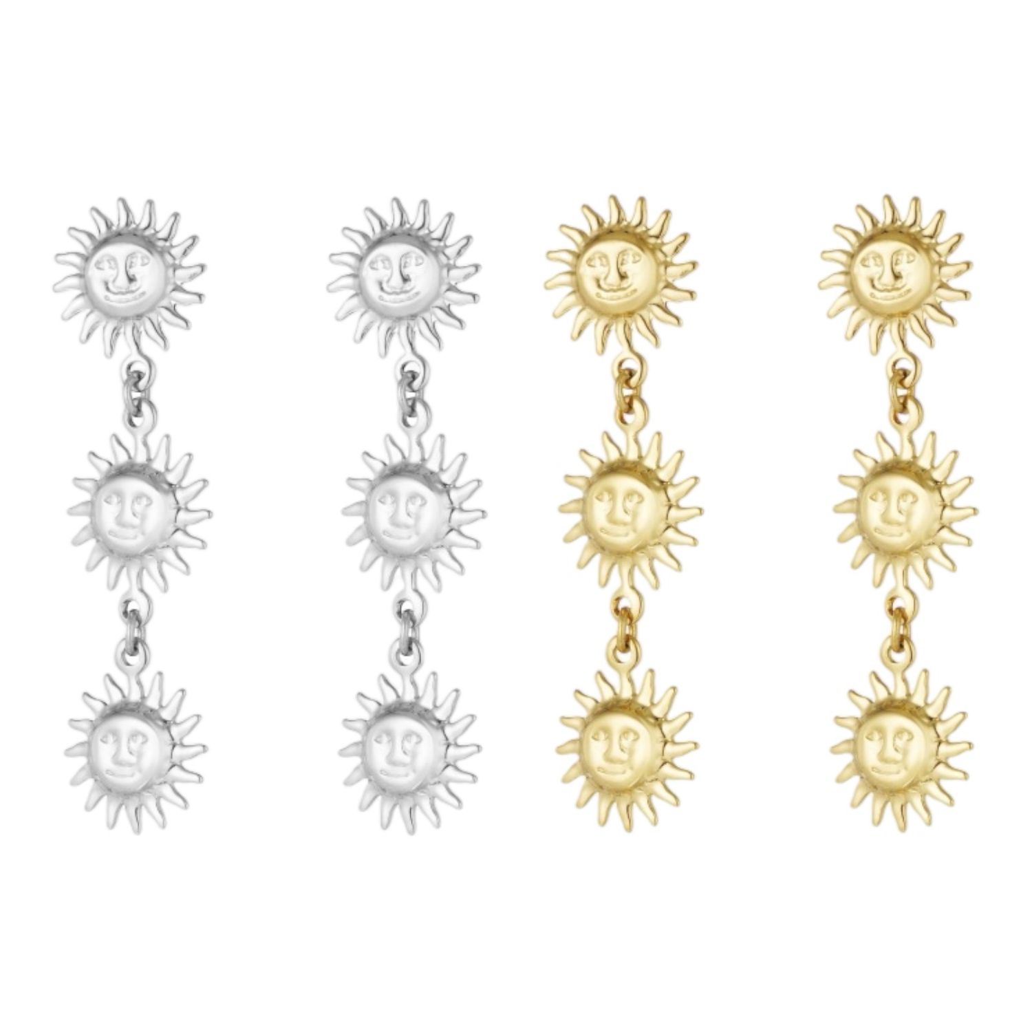Hang Oorbellen Sunny Day - Stainless Steel Oorbellen - Lange Oorbellen - Oorbellen Voor Vrouwen - Cadeau Tip