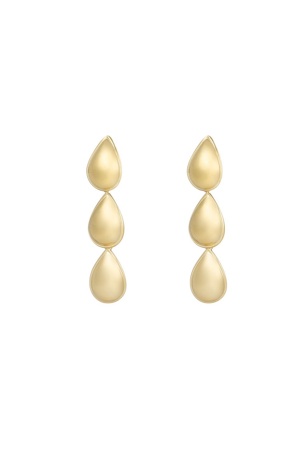 Tripple Drip Hang Oorbellen - Stainless Steel Oorbellen - Lange Oorbellen - Oorbellen Voor Vrouwen
