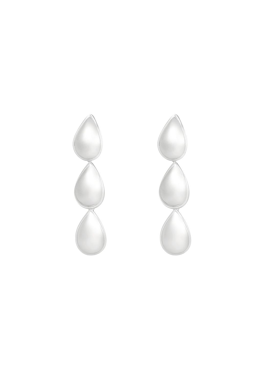 Tripple Drip Hang Oorbellen - Stainless Steel Oorbellen - Lange Oorbellen - Oorbellen Voor Vrouwen