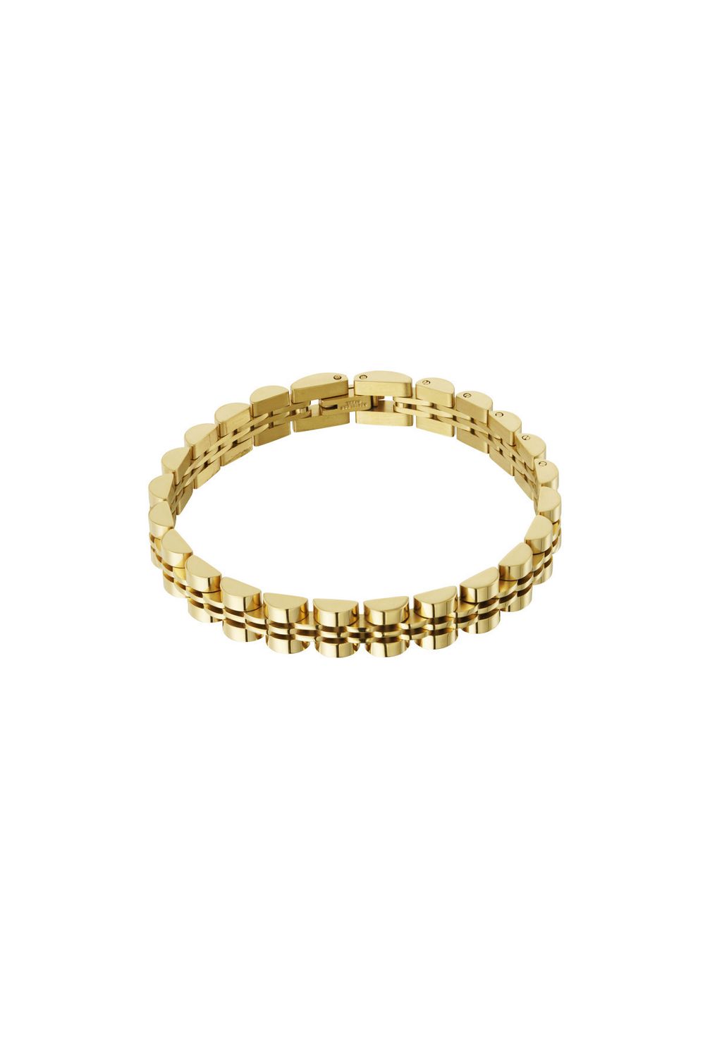 Stainless steel damesarmband goudkleurig – Hypoallergeen &amp; Waterbestendig”
