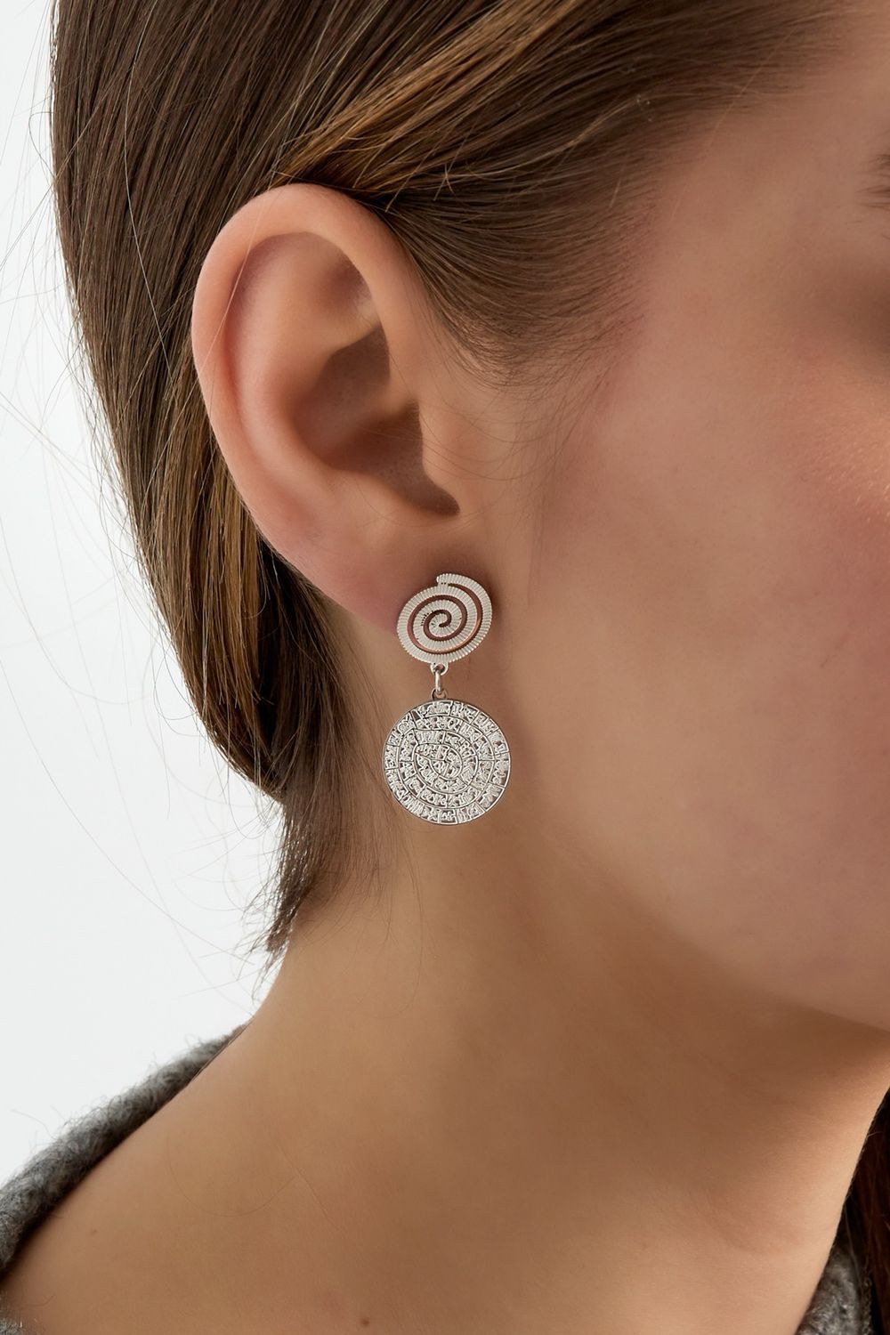 Swirl Hang Oorbellen - Stainless Steel Oorbellen - Nikkelvrij Oorbellen - Cadeau tip