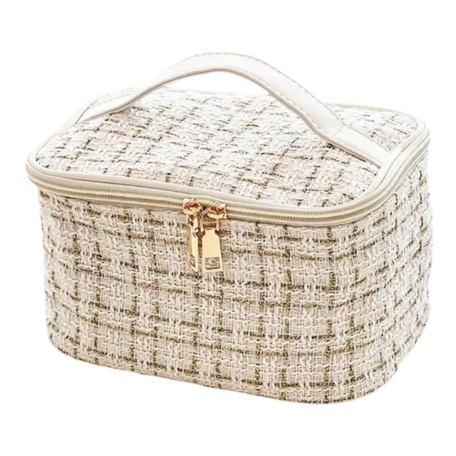 Beautycase Met Ruitjespatroon - Grote Make Up Tas - Grote Toilet Tas