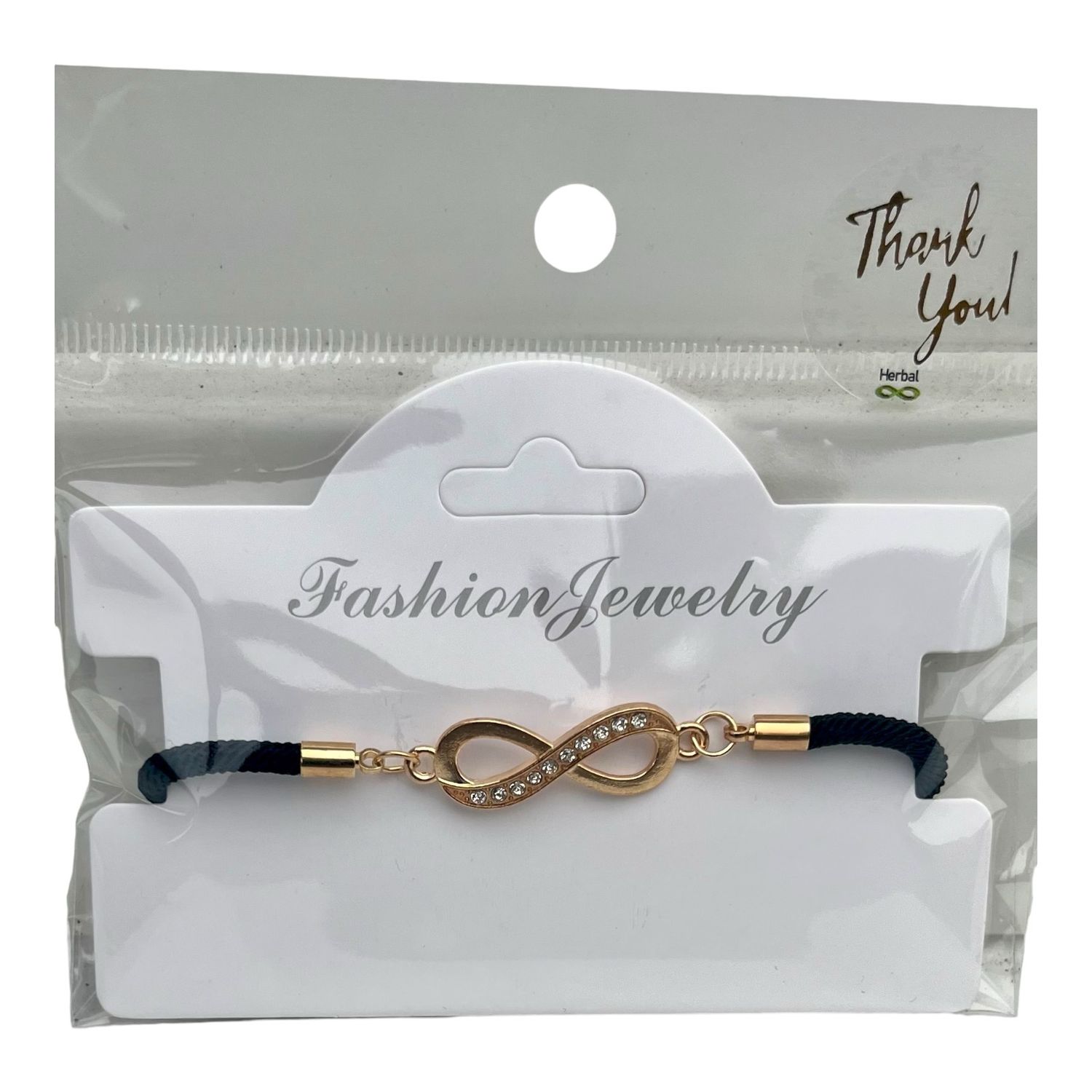 Zwarte Armband Met Infinity Teken - Aanpasbare Armband - Armband Met Trek Koordjes