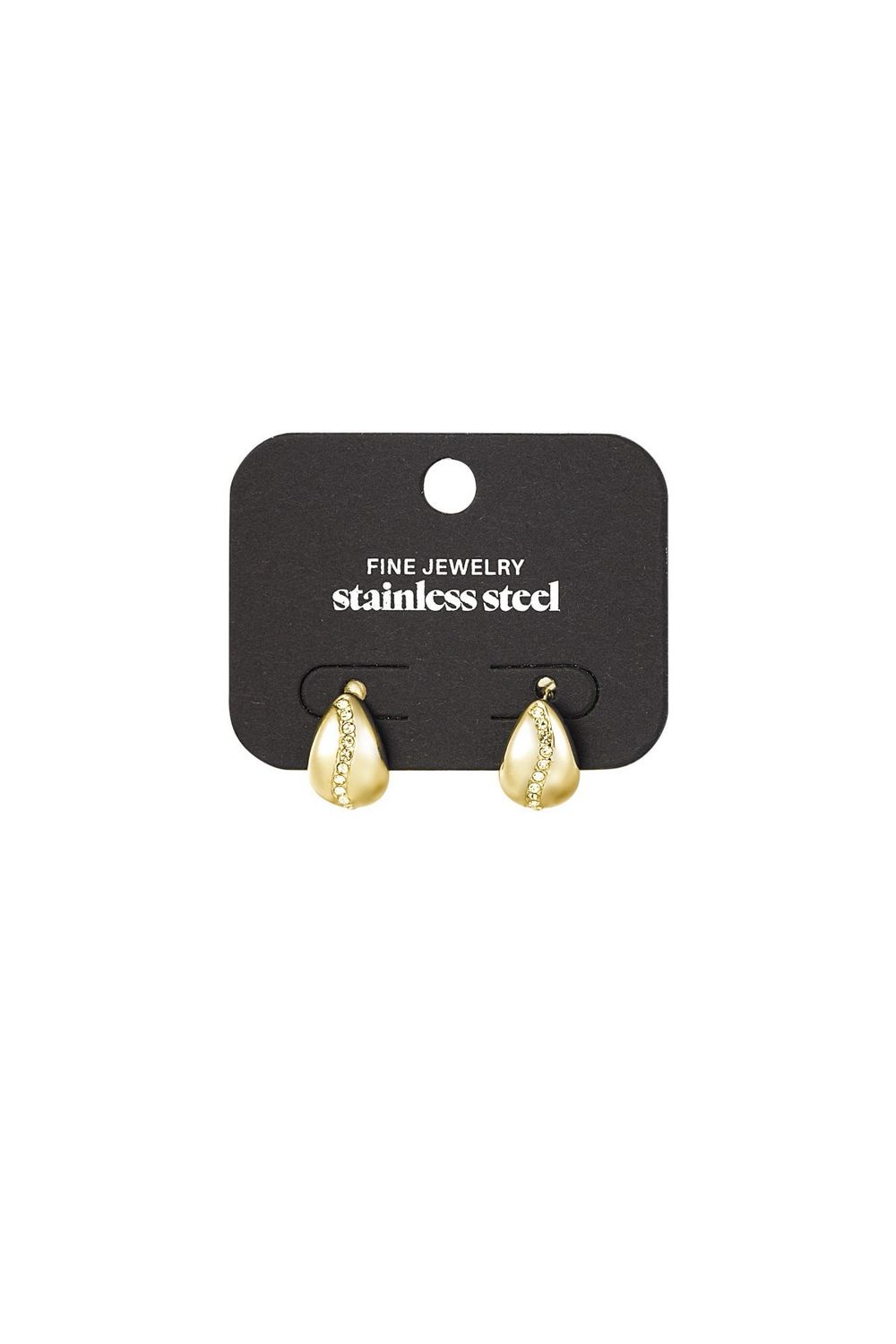 Sparkle Shine Hoops Met Steentjes - Stainless Steel Oorbellen - Nikkelvrij Oorbellen - Cadeau tip