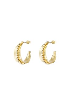Sparkle Shine Hoops Met Steentjes - Stainless Steel Oorbellen - Nikkelvrij Oorbellen - Cadeau tip