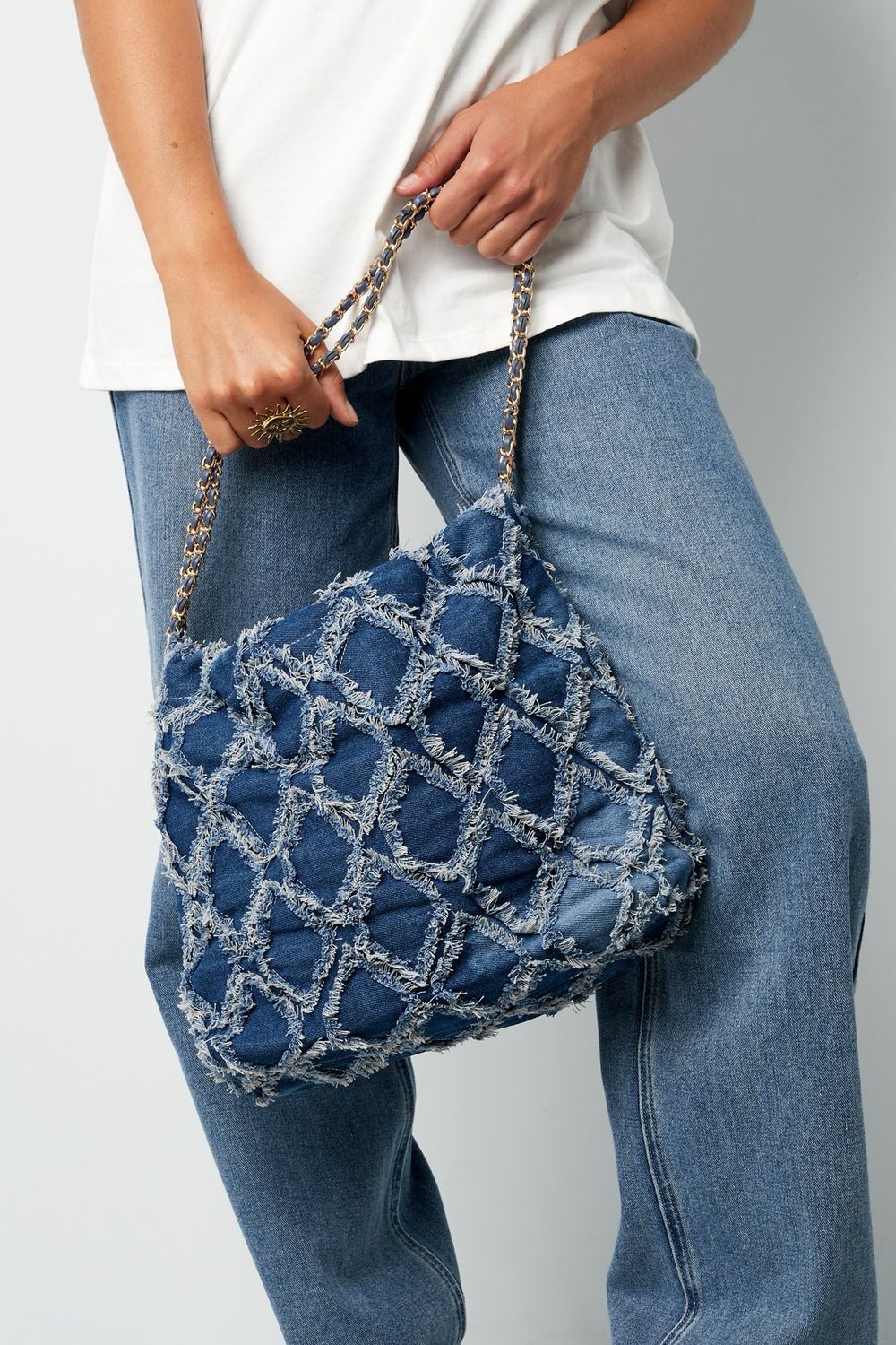 Urban Tas - Jeans Tas - Schoudertas met ketting strap