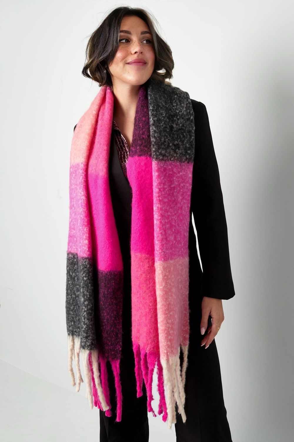 Zachte Sjaal - Multi Kleuren- Roze Sjaal