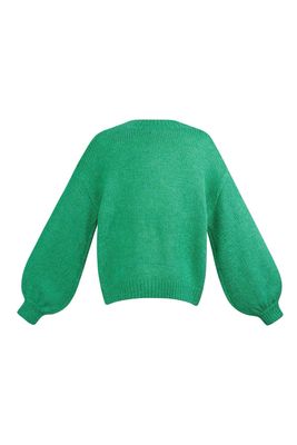 Comfy Trui - Groene Trui - Knitted sweater - Gebreide Trui - trui voor vrouwen - Trui die niet prikt - wollen trui