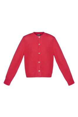 Knitted Love Cardigan - Cherry Rode Cardigan - Trui Met Knopen - Vest Met Knopen - Wollen Trui - Gebreide Trui