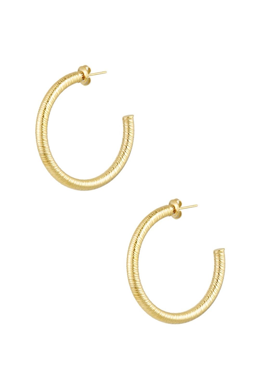 Snake Print Hoops - Grote Oorringen - Stainless steel oorbellen - cadeau voor haar - cadeau tip - zilver - goud