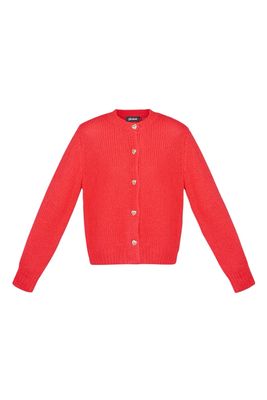 Cardigan Met Hartjes Knopen - Cardigan Rood - Rode trui - rode sweater - knitted trui - Gebreide Trui - Wollen Trui