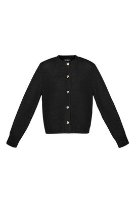 Cardigan Zwart Met Knopen - Zwarte trui - Zwarte sweater - knitted trui - Wollen Trui - Gebreide Trui