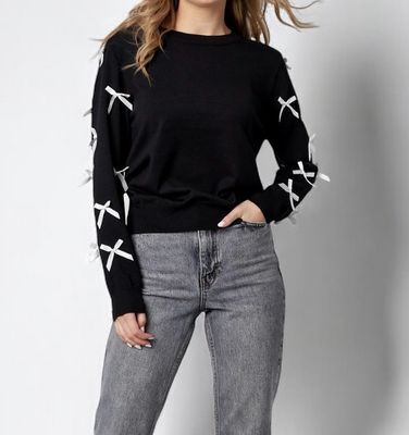 Sweater Met Strikjes - Dunne trui voor vrouwen - roze trui - zwarte trui - witte trui - lichte sweater
