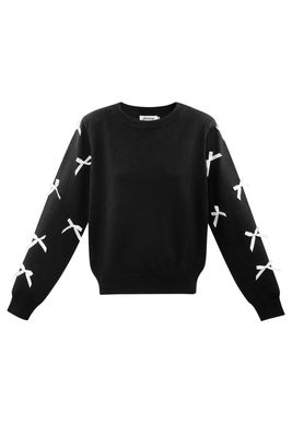 Sweater Met Strikjes - Dunne trui voor vrouwen - roze trui - zwarte trui - witte trui - lichte sweater