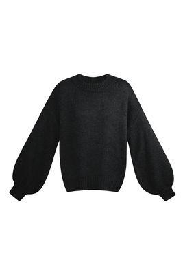 Comfy Trui - Gebreide Sweater - Zwarte Trui - Knitted Sweater - Winter Trui - Wollen Trui