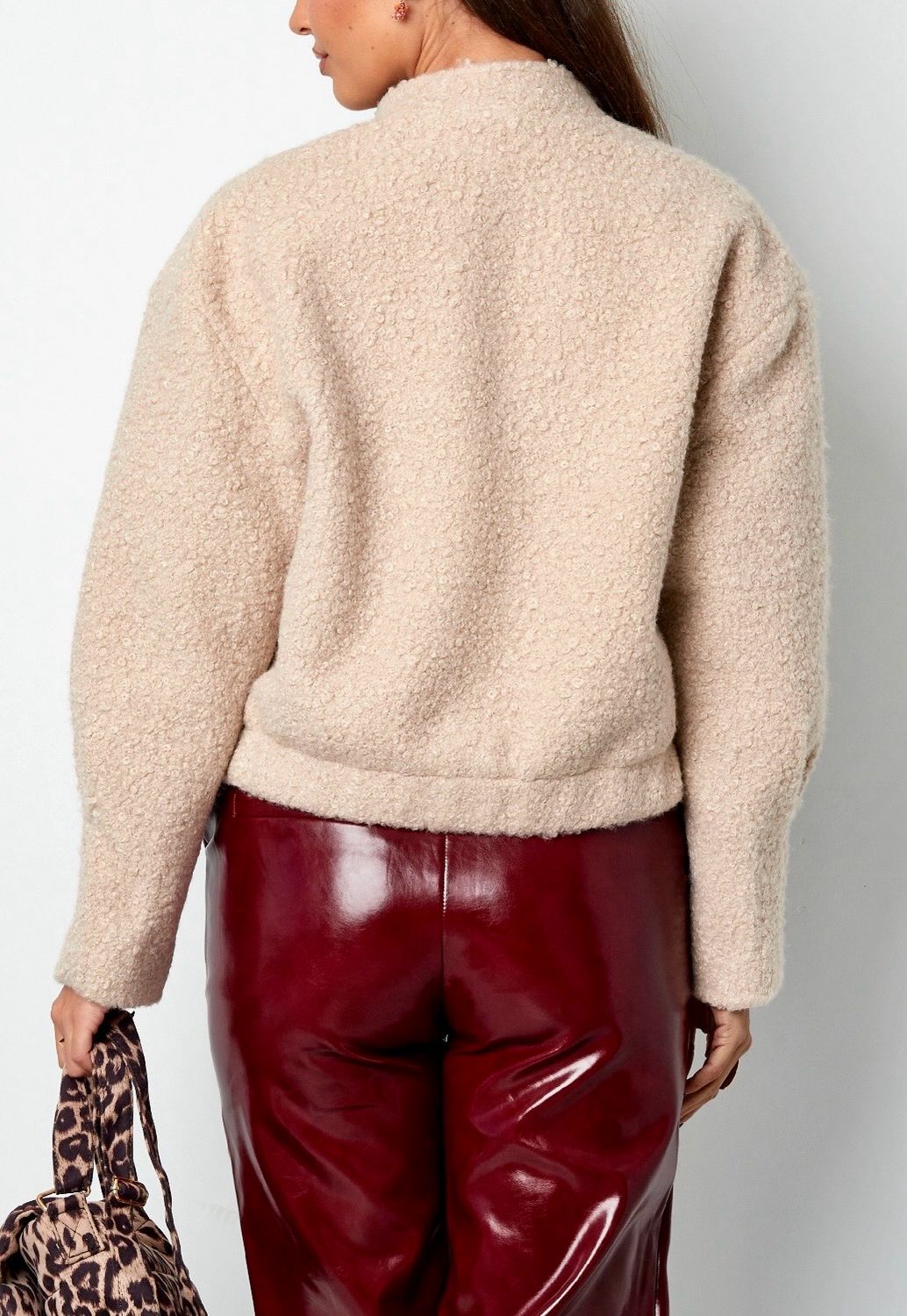 Bomber Jas- Gebroken Wit/ Beige Vest- Korte Jas