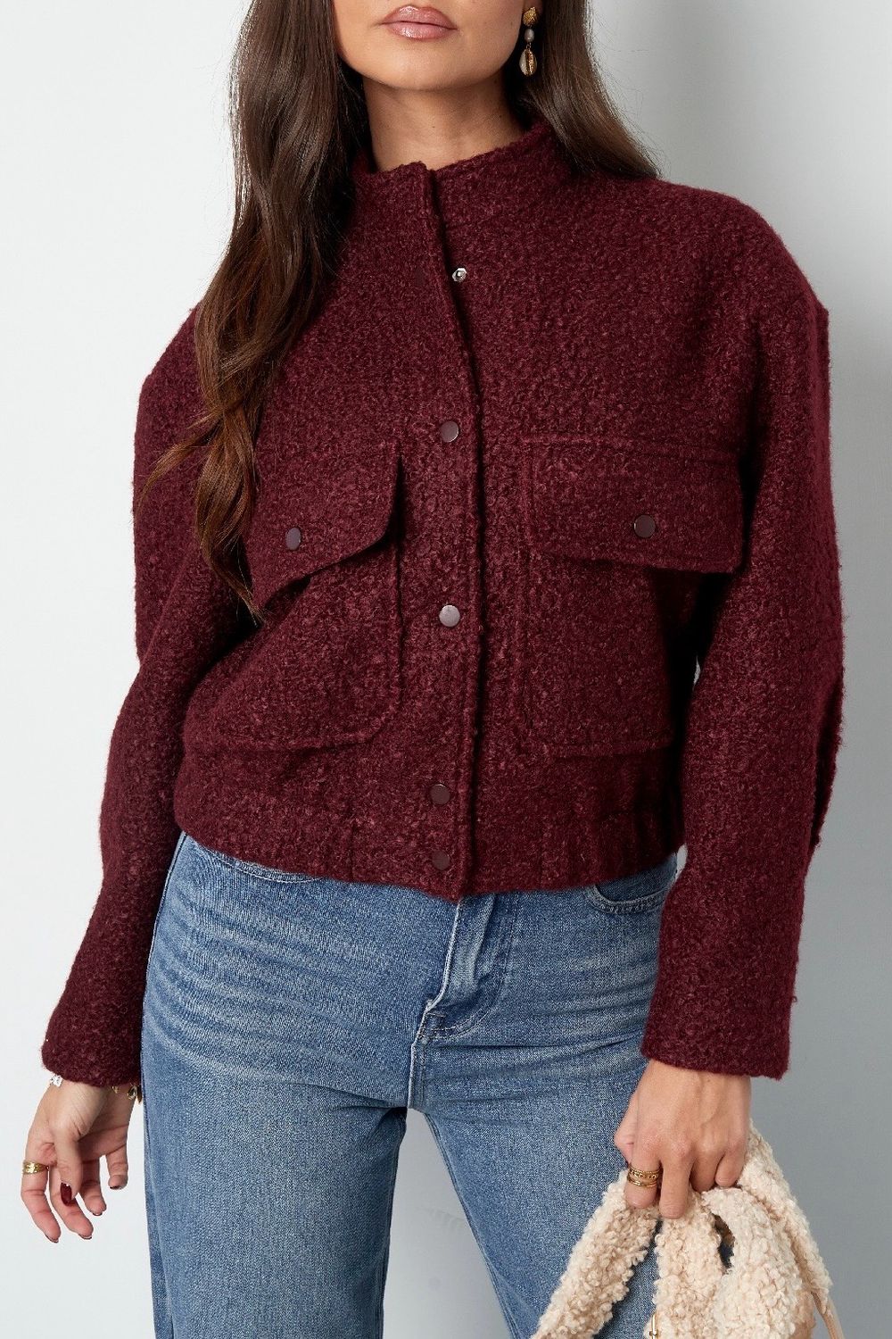 Bomber Jas - Wijn Rood / Bordeaux Vest - Korte Jas
