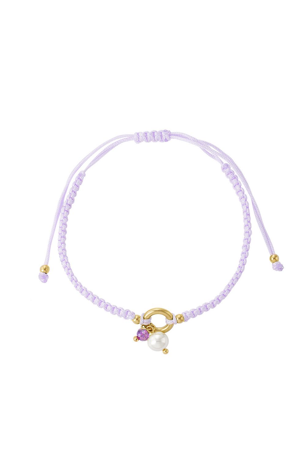Gevlochten Armband Met Parel