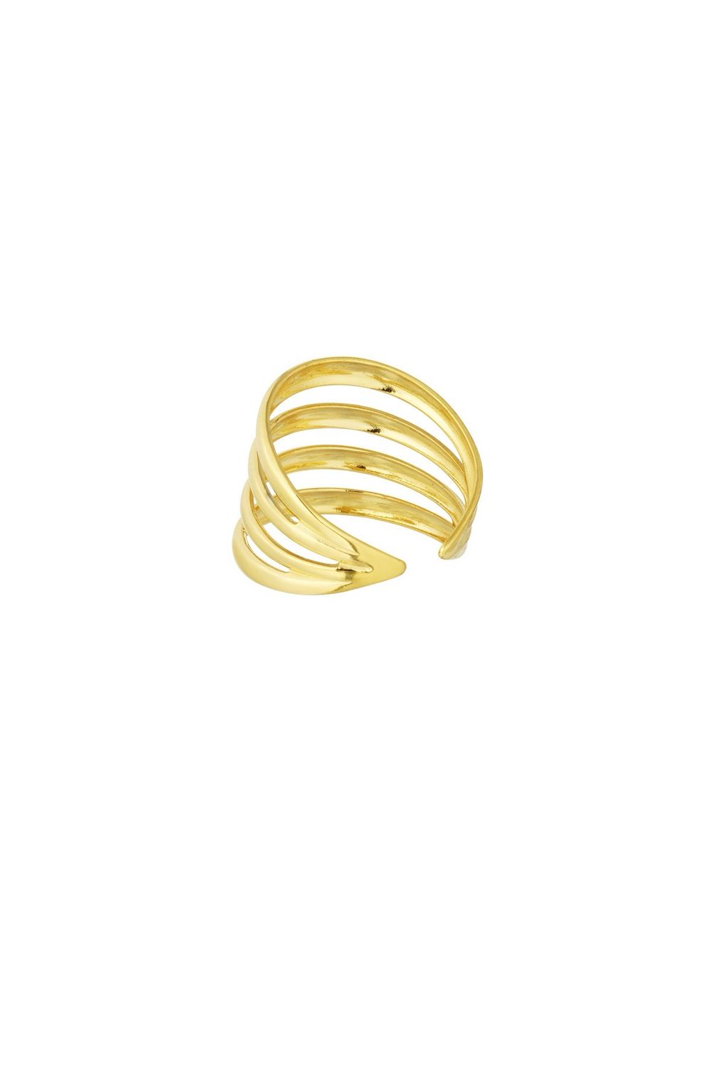 Vintage 4 Lagen Ring - Stainless Steel Ring - Open Ring