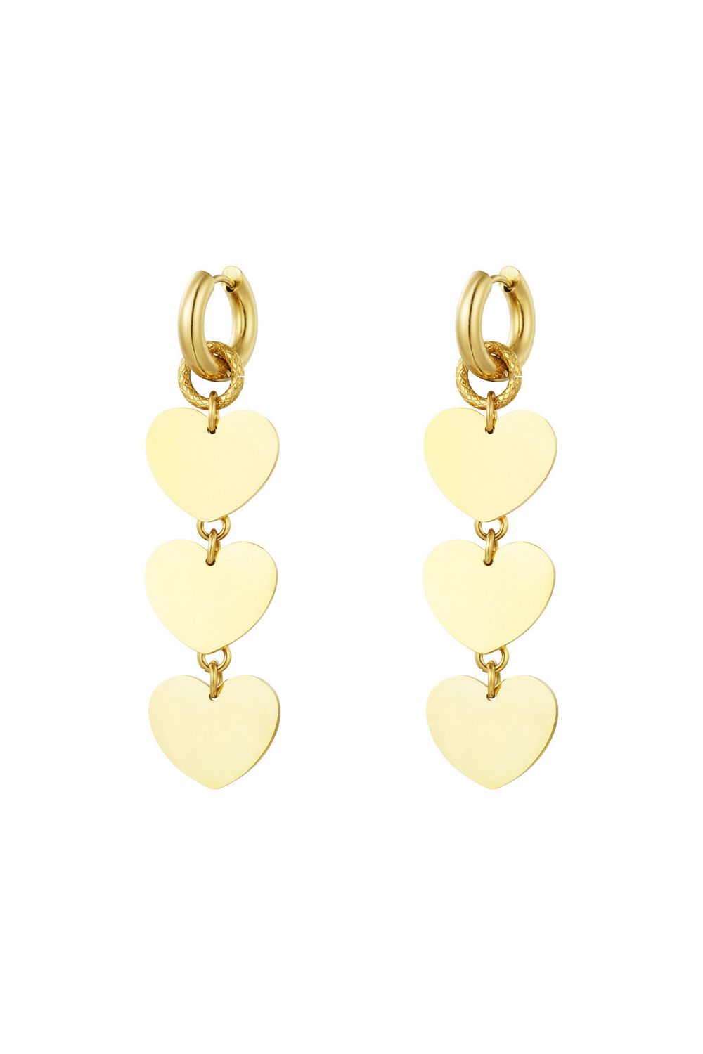 Triple Lover Earrings- Hang Oorbellen  - Lange Oorbellen
