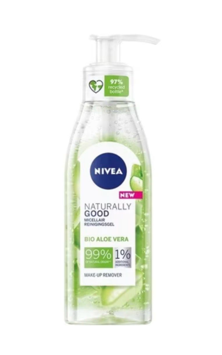 Nivea Naturally Good Micellar Washgel - Gezicht Reiniging Met Organic Aloe Vera - 140ml - Make Up Remover - Natuurlijk Product