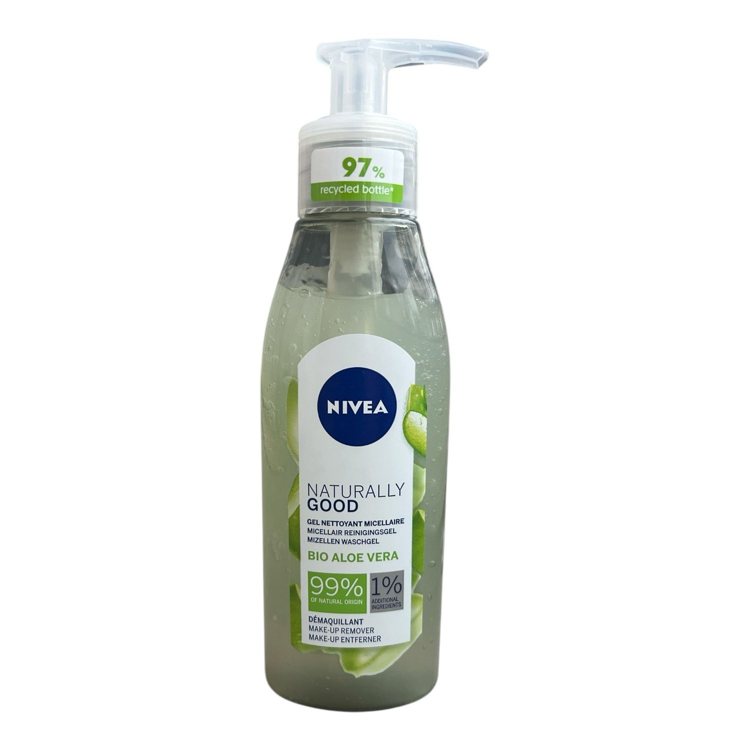 Nivea Naturally Good Micellar Washgel - Gezicht Reiniging Met Organic Aloe Vera - 140ml - Make Up Remover - Natuurlijk Product