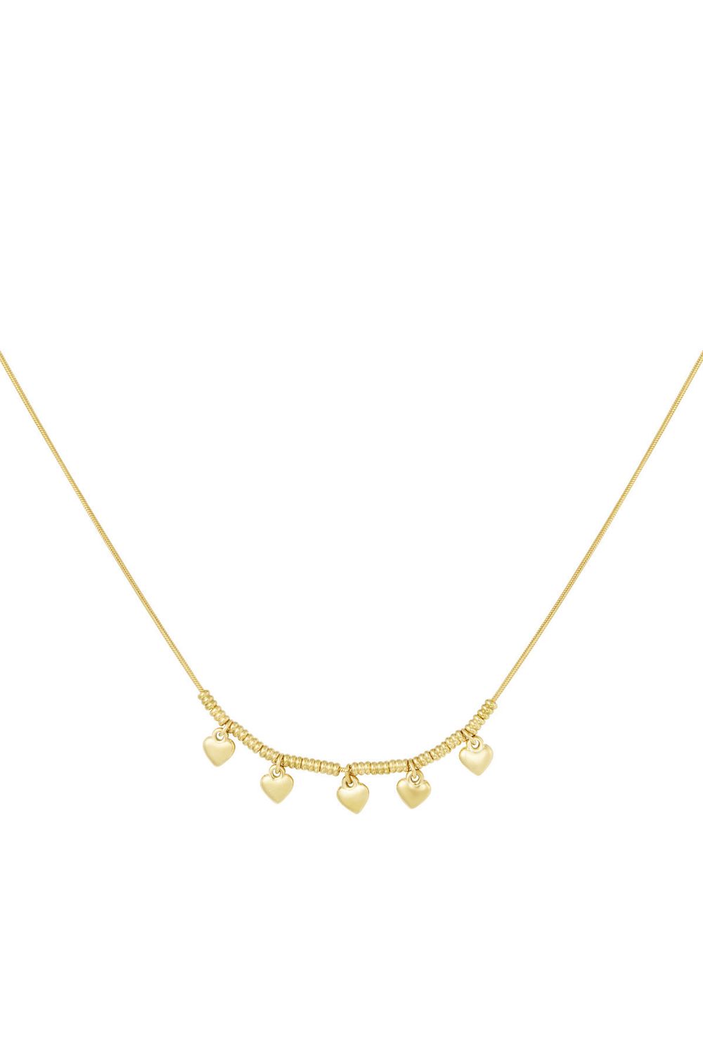 Love Beads Necklace - Stainless Steel Ketting - Ketting Met Hartjes - Goudkleurige Juwelen- Zilverkleurige Sieraden - Ketting Met Bedels - Cadeautip - Verjaardags Cadeau- 100% Waterproof