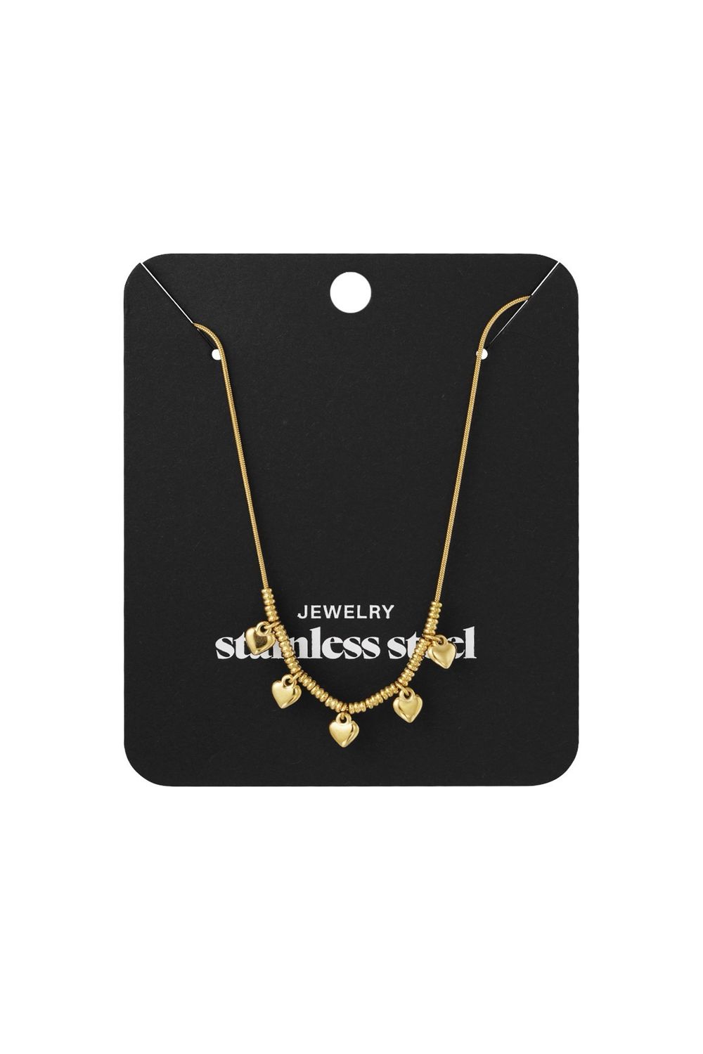 Love Beads Necklace - Stainless Steel Ketting - Ketting Met Hartjes - Goudkleurige Juwelen- Zilverkleurige Sieraden - Ketting Met Bedels - Cadeautip - Verjaardags Cadeau- 100% Waterproof